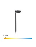 Estaca solar cuadrado, ip 44 1,5w, 200im 2700k, luz cálida, medidas: 10,5 x 13,5 x 54cm