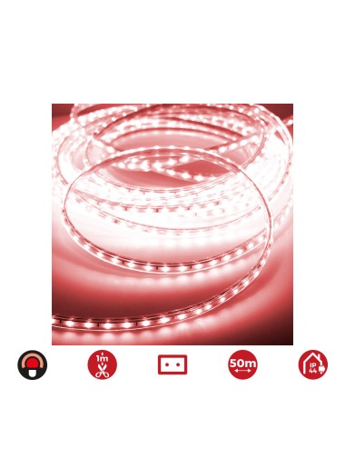 Tira de led 60 leds/m 4,2w/m 220-240v ip44 50 m rojo