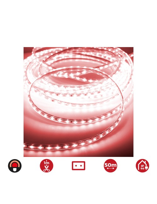 Tira de led 60 leds/m 4,2w/m 220-240v ip44 50 m rojo