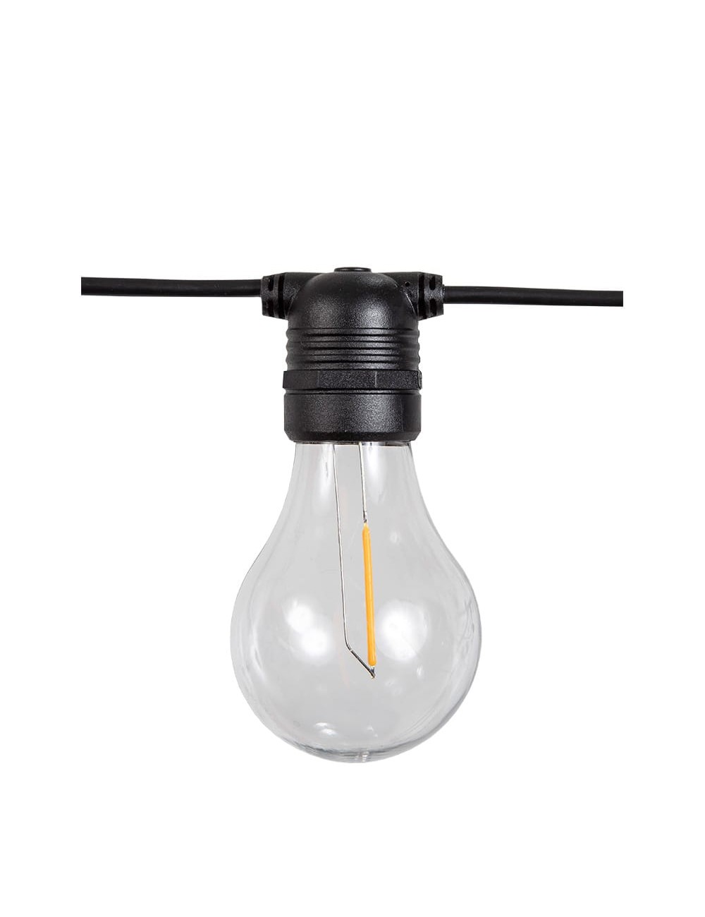 Guirnalda allegra cable negra 10 bombillas 8 m