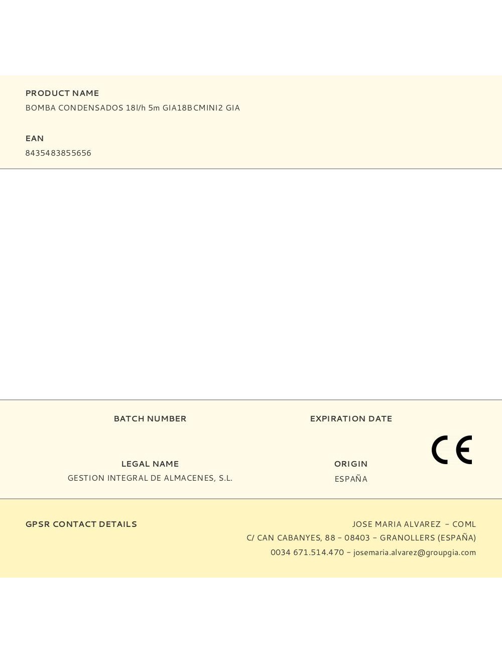 Bomba condensados 18l/h 5m gia18bcmini2 gia