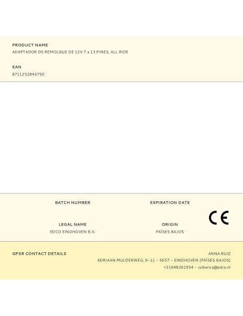 Adaptador de remolque de 12v 7 a 13 pines, all ride