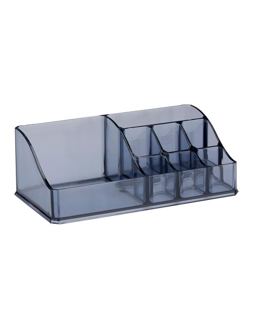 Organizador cosméticos con 8 compartimentos distribución rectangular, colores surtidos