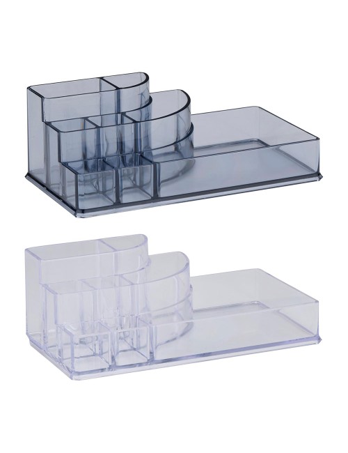 Organizador cosméticos con 8 compartimentos distribución circular, colores surtidos