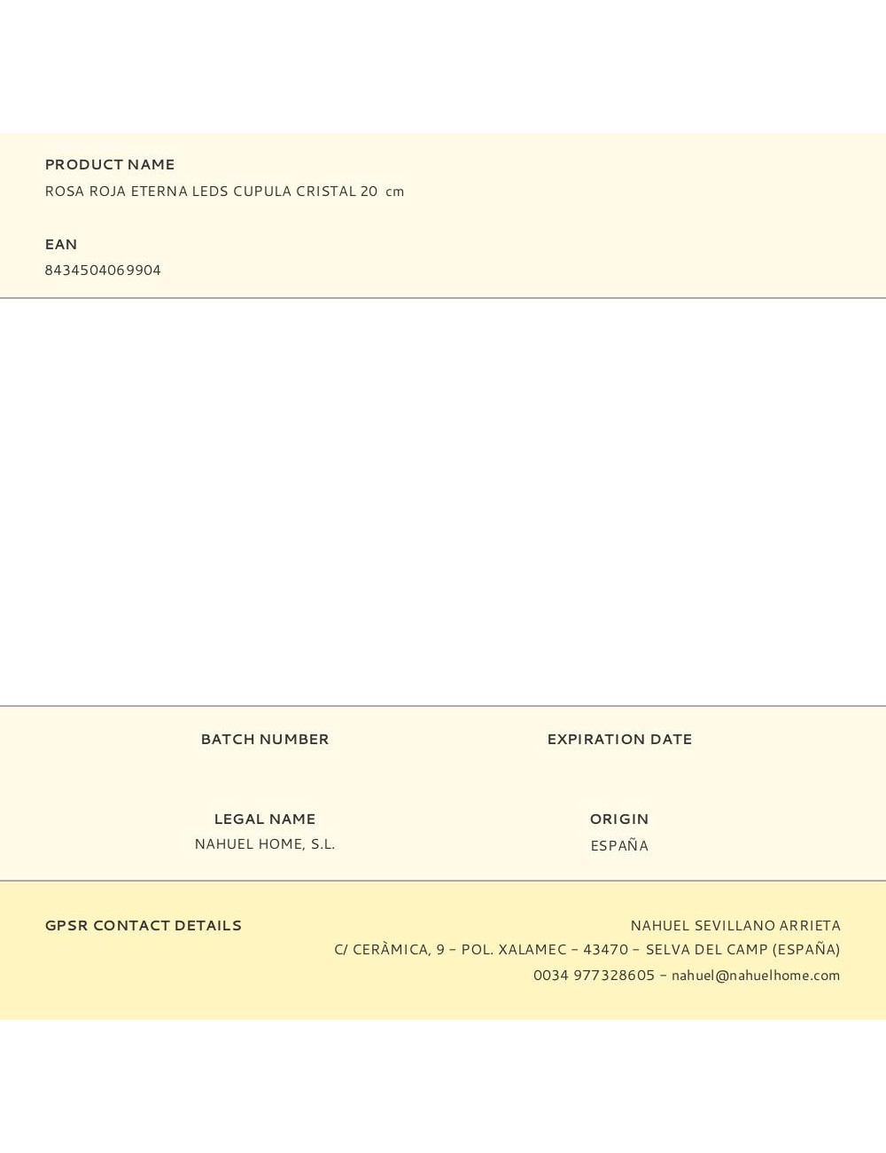 Rosa roja eterna leds cupula cristal 20 cm