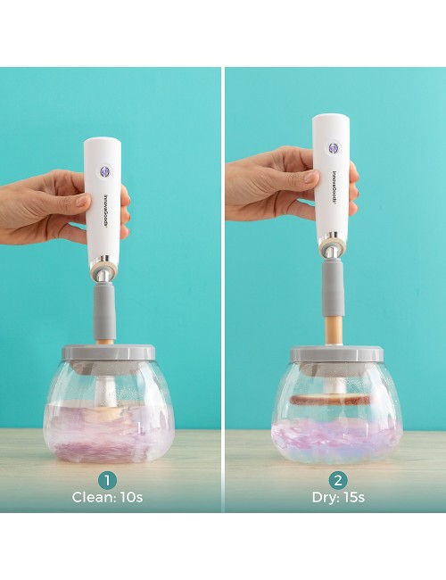 Limpiador y secador automático de brochas de maquillaje