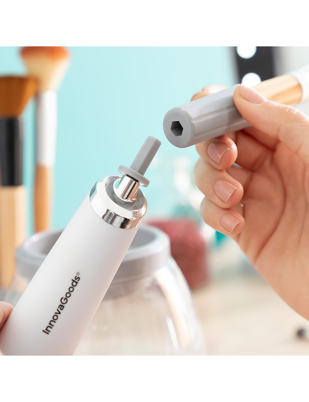 Limpiador y secador automático de brochas de maquillaje