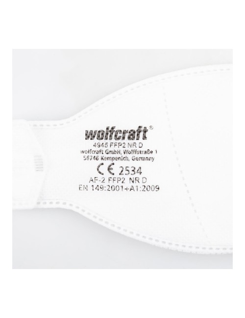 Pack 2 mascaras proteccion respiratoria ffp2 nr d 4945000 wolfcraft