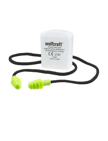 1 par de tapones con cordón y estuche (ce) 4962000 wolfcraft