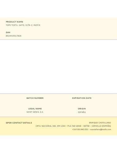 Tope textil. gato, 3178-2, inofix