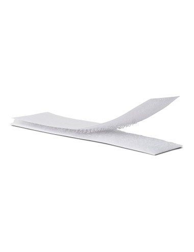 Tira adhesiva de cierre de gancho y bucle blanco 2 x 10 cm