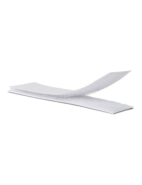 Tira adhesiva de cierre de gancho y bucle blanco 2 x 10 cm