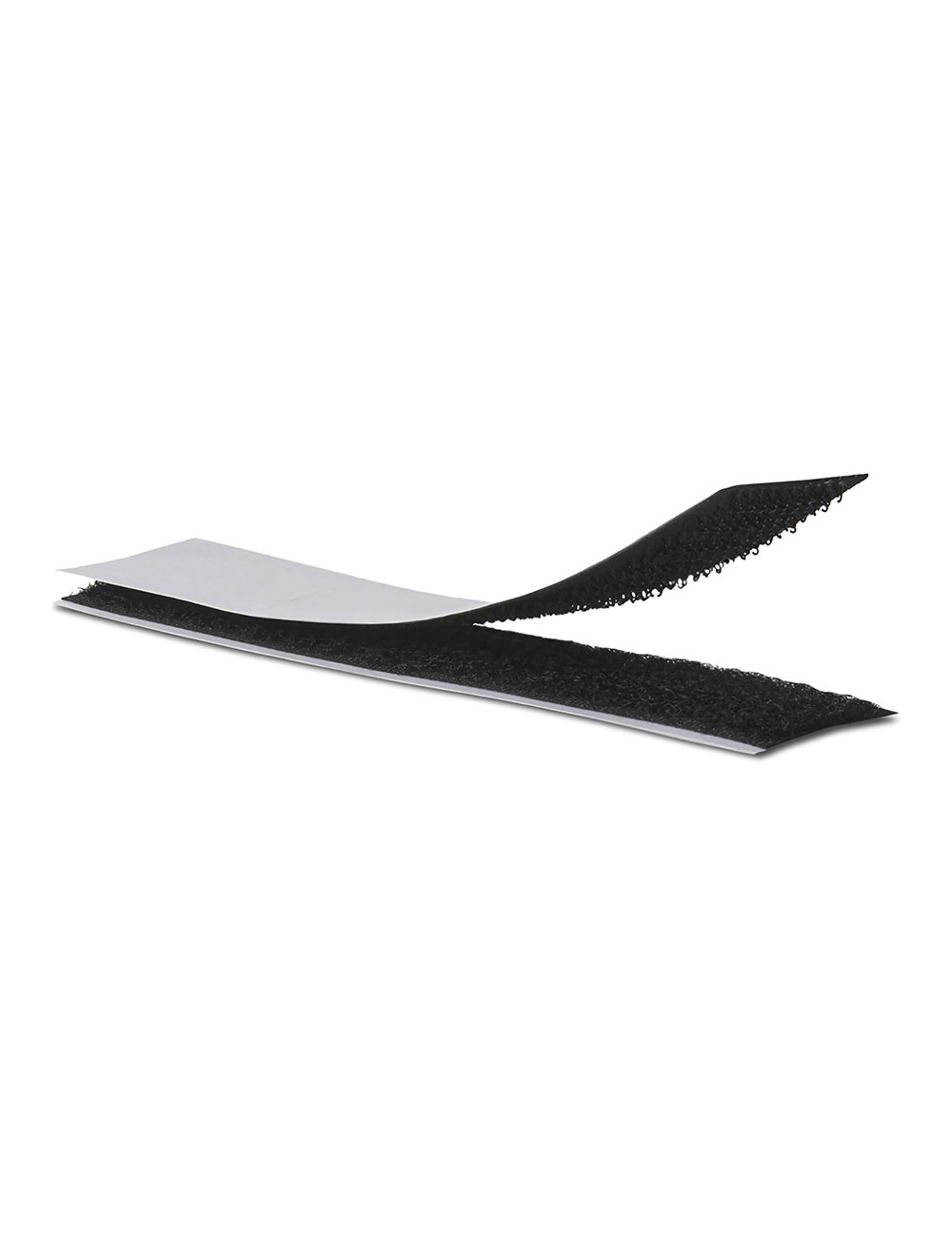 Tira adhesiva de cierre de gancho y bucle negro 2 x 10 cm