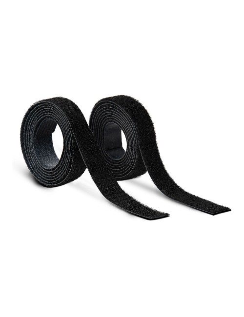 Rollo adhesivo térmico de cierre de gancho y bucle negro 20 mm x 1,5 m