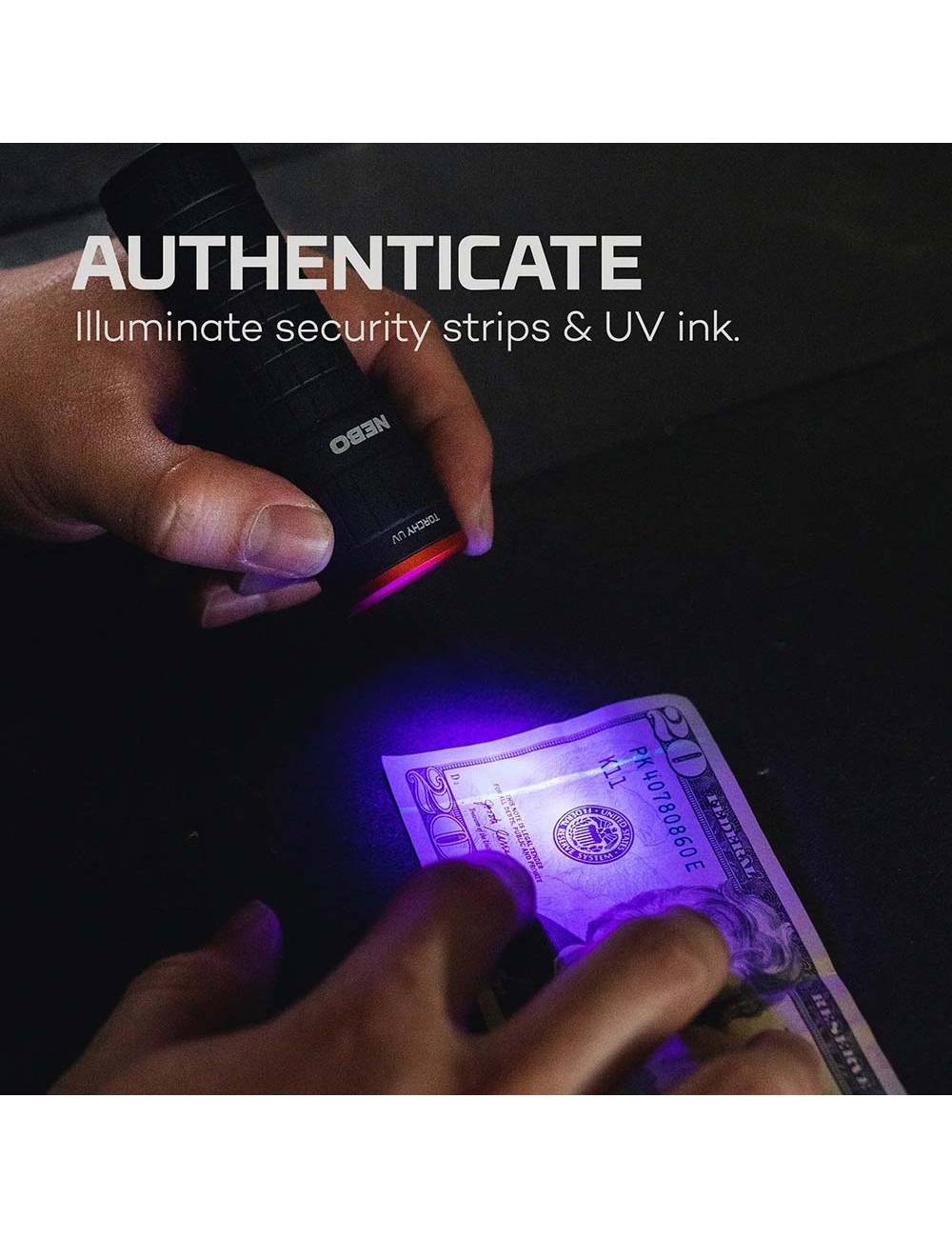 Linterna torchy uv - luz ultravioleta