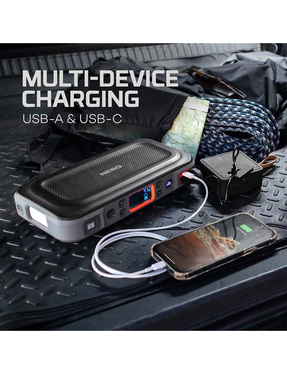 Arrancador + compresor de aire assist air jump starter. nebo