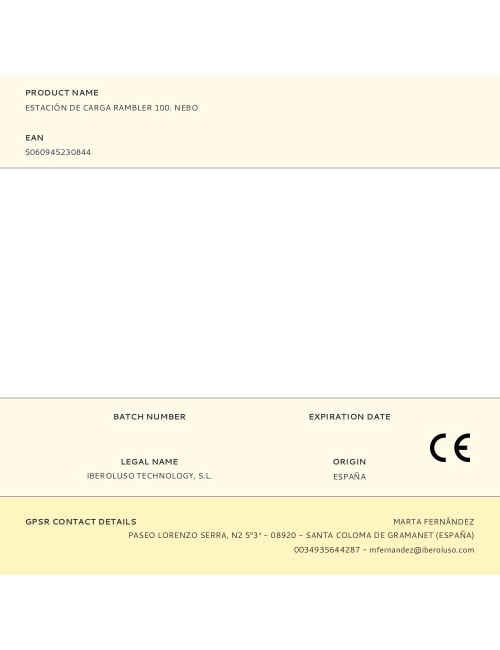 Estación de carga rambler 100. nebo