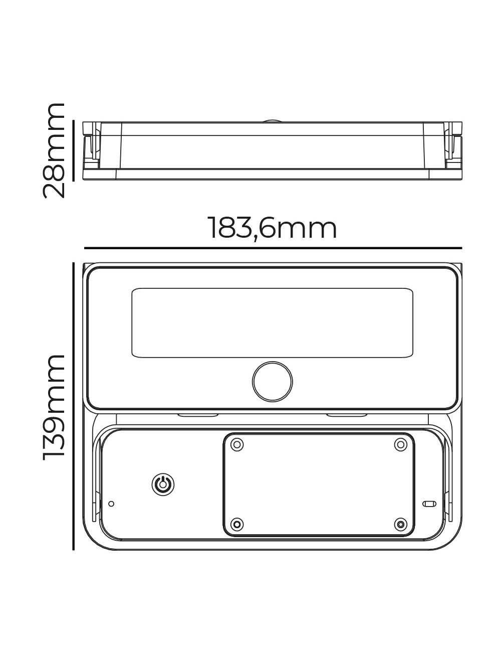 Aplique solar 12w 1.600lm 6.500k. edm