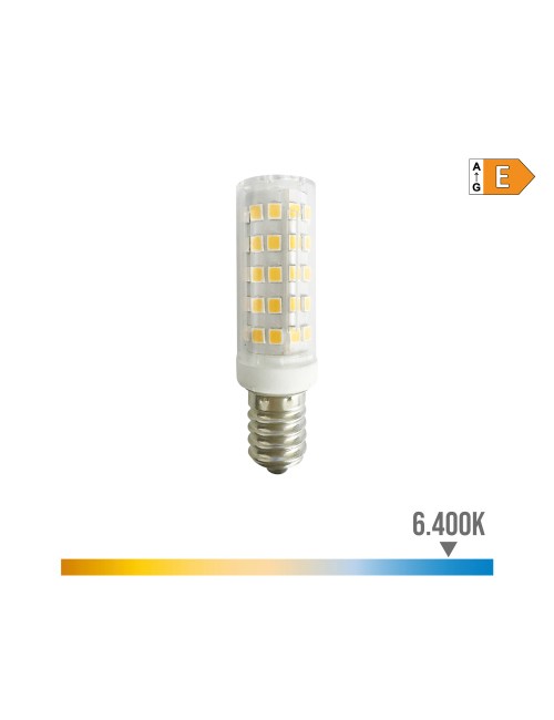 Bombilla tubular de led e14 6,5 w 800 lm 6400k luz fría