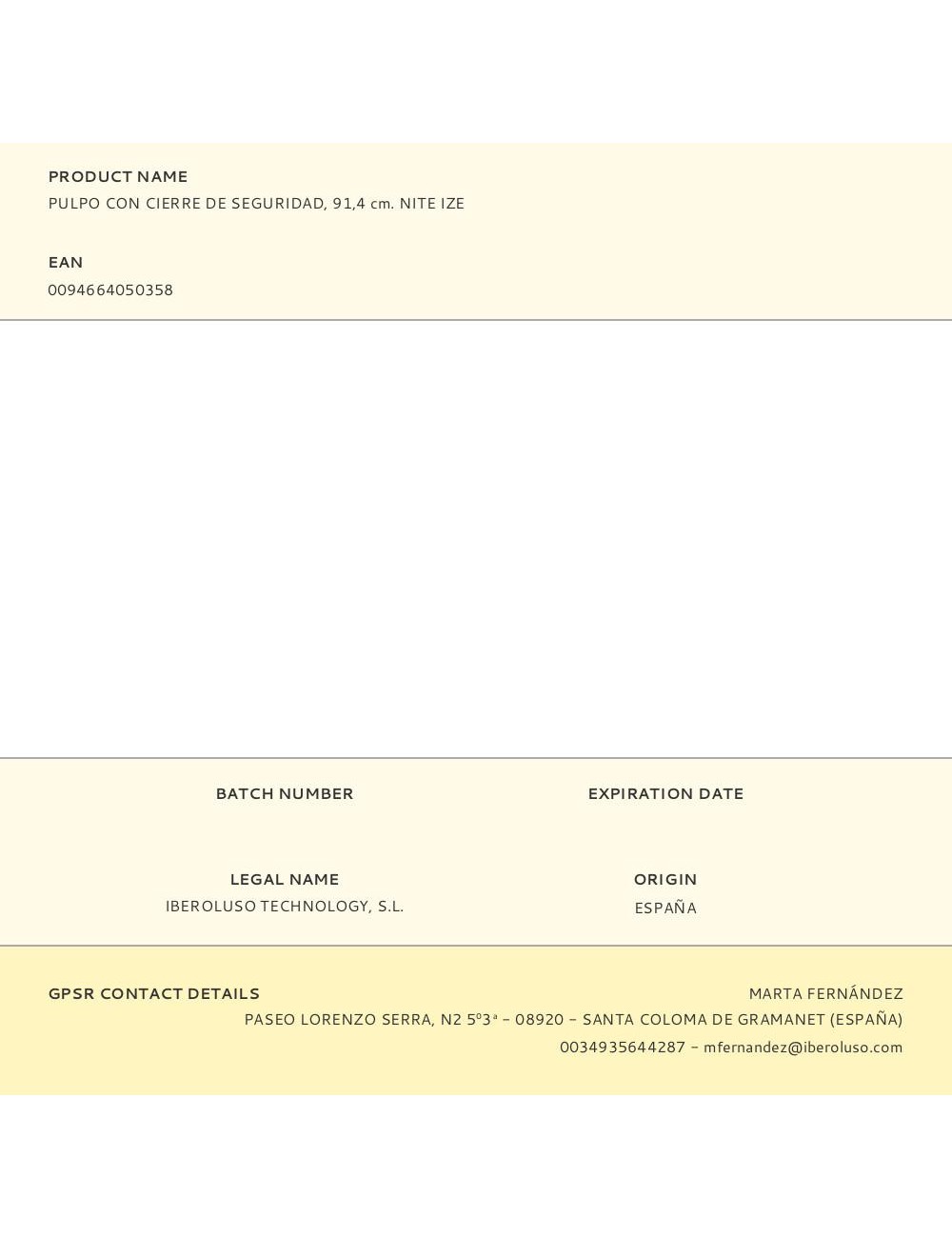 Pulpo con cierre de seguridad, 91,4 cm. nite ize