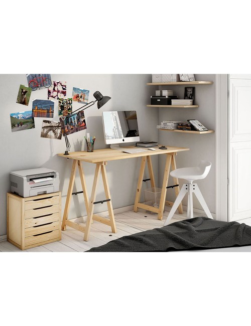 Tablero madera maciza de pino, 120x60x1,8cm astigarraga