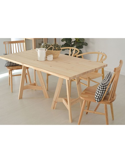 Tablero madera maciza de pino, 160x80x3cm astigarraga