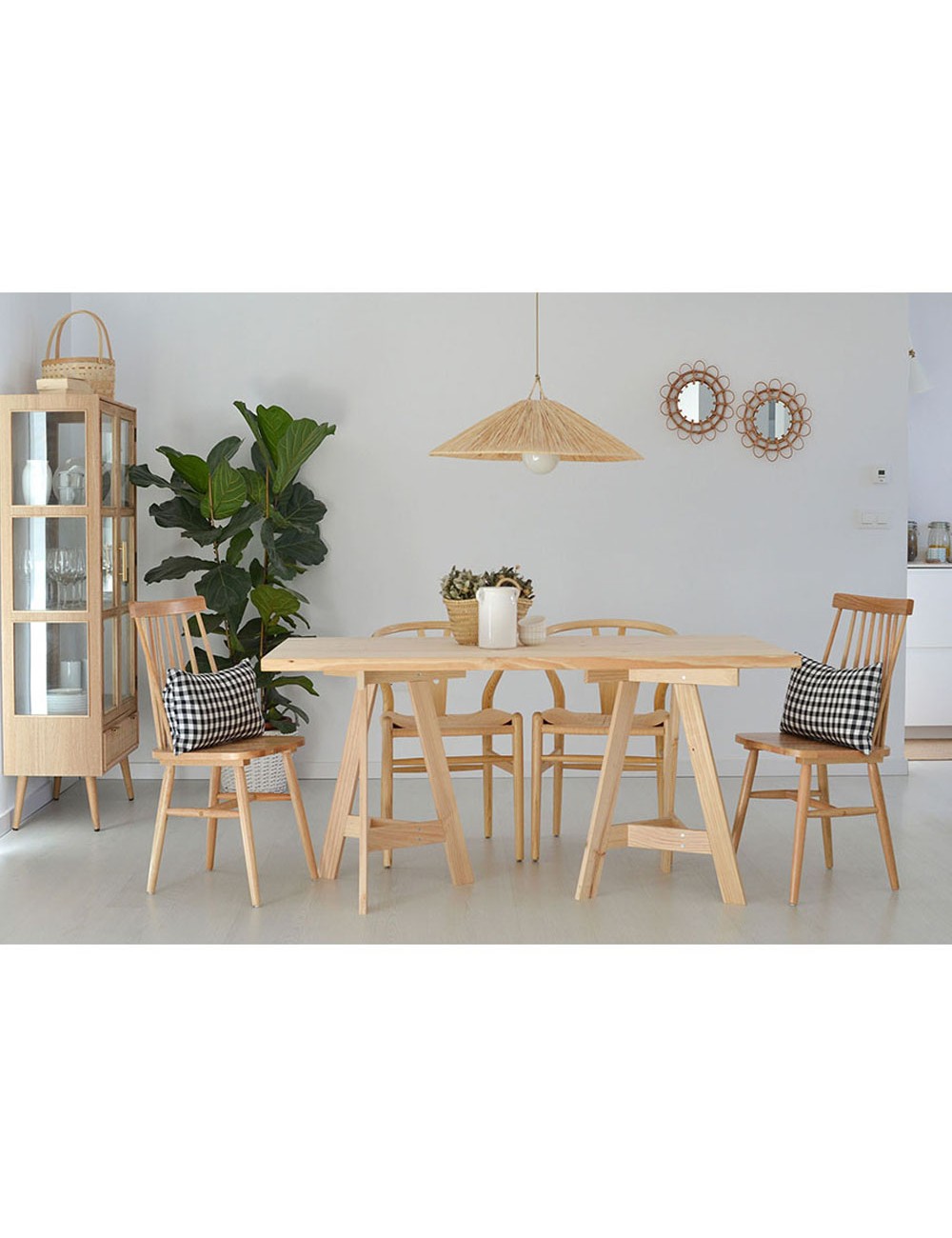 Tablero madera maciza de pino, 160x80x3cm astigarraga