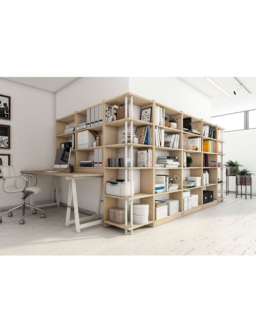 Estanteria gala 4 baldas madera de 79,6 x 25 x 120,7 cm