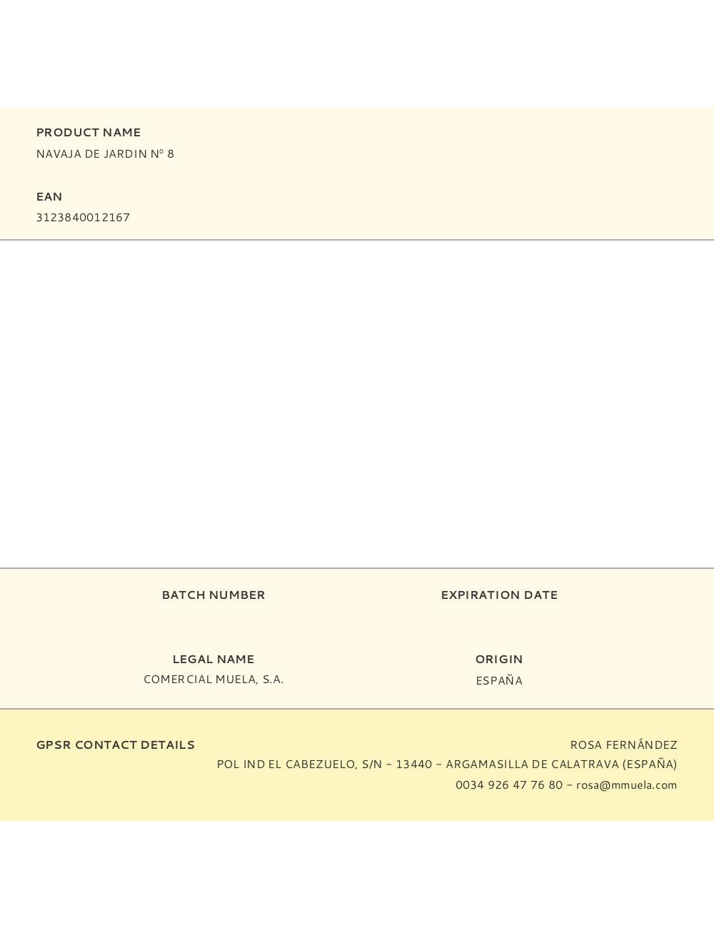 Navaja de jardin n 8