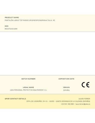 Pantalón largo top range gris/negro/naranja.talla xs