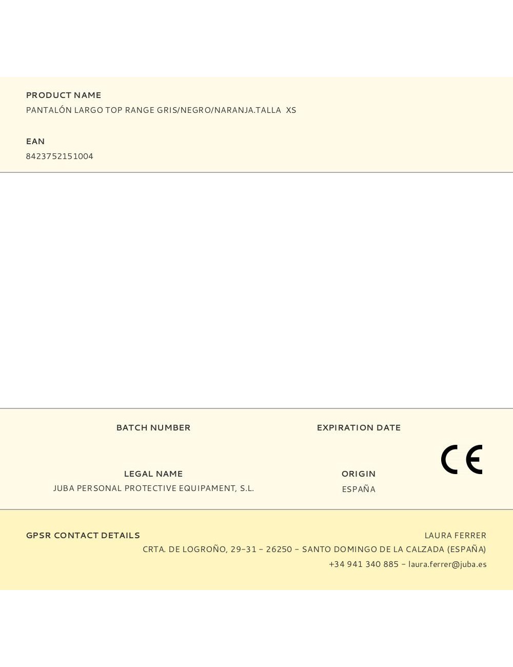 Pantalón largo top range gris/negro/naranja.talla xs