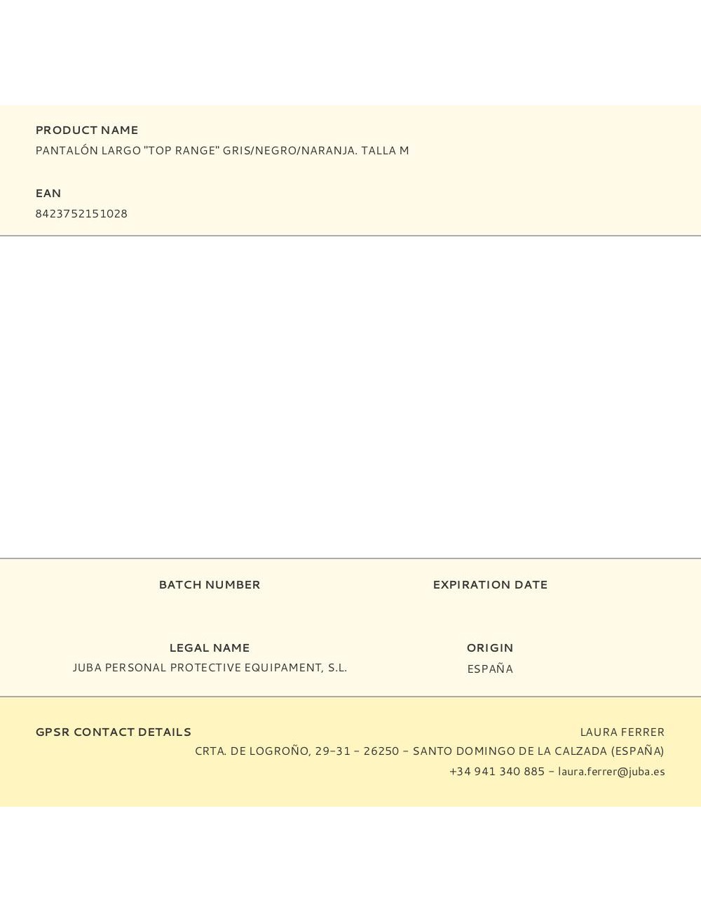 Pantalón largo "top range" gris/negro/naranja. talla m