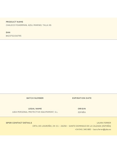 Chaleco fisherman, azul marino, talla xs