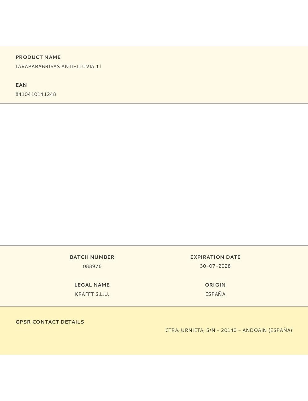 Lavaparabrisas anti-lluvia 1 l