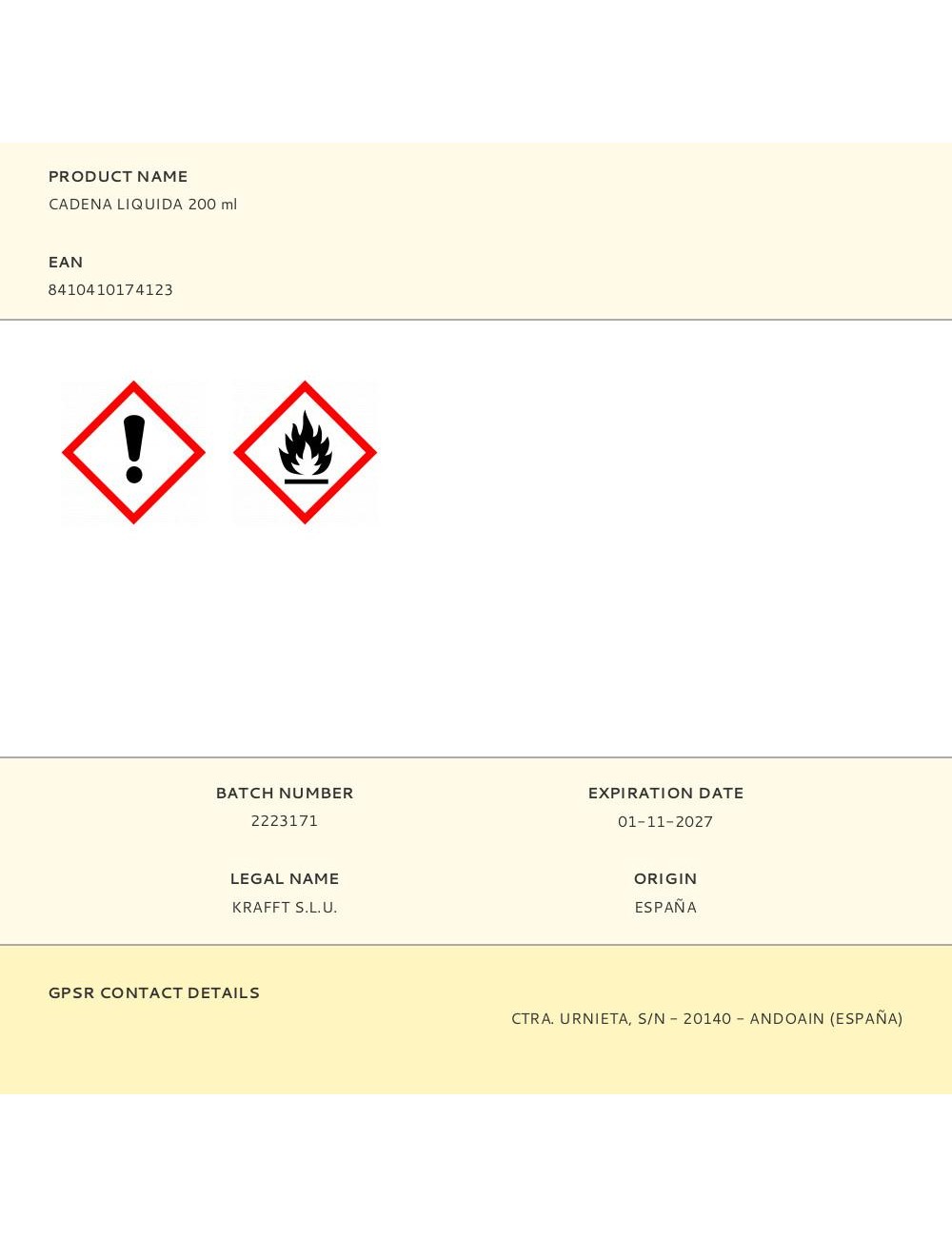 Cadena liquida 200 ml