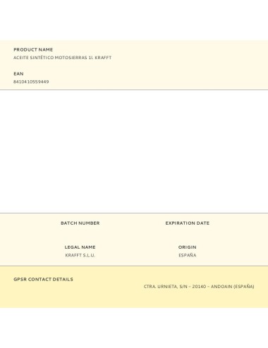 Aceite sintético motosierras 1l. krafft