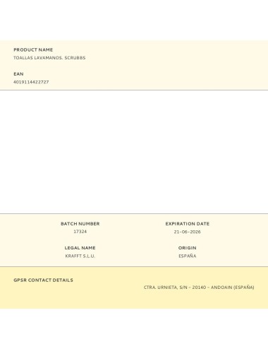 Toallas lavamanos. scrubbs