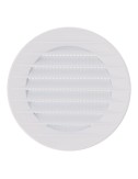 Rejilla ventilación redonda empotrable con mosquitera ø80mm abs blanca