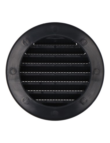 Rejilla ventilación redonda empotrable con mosquitera ø80mm abs gris antracita
