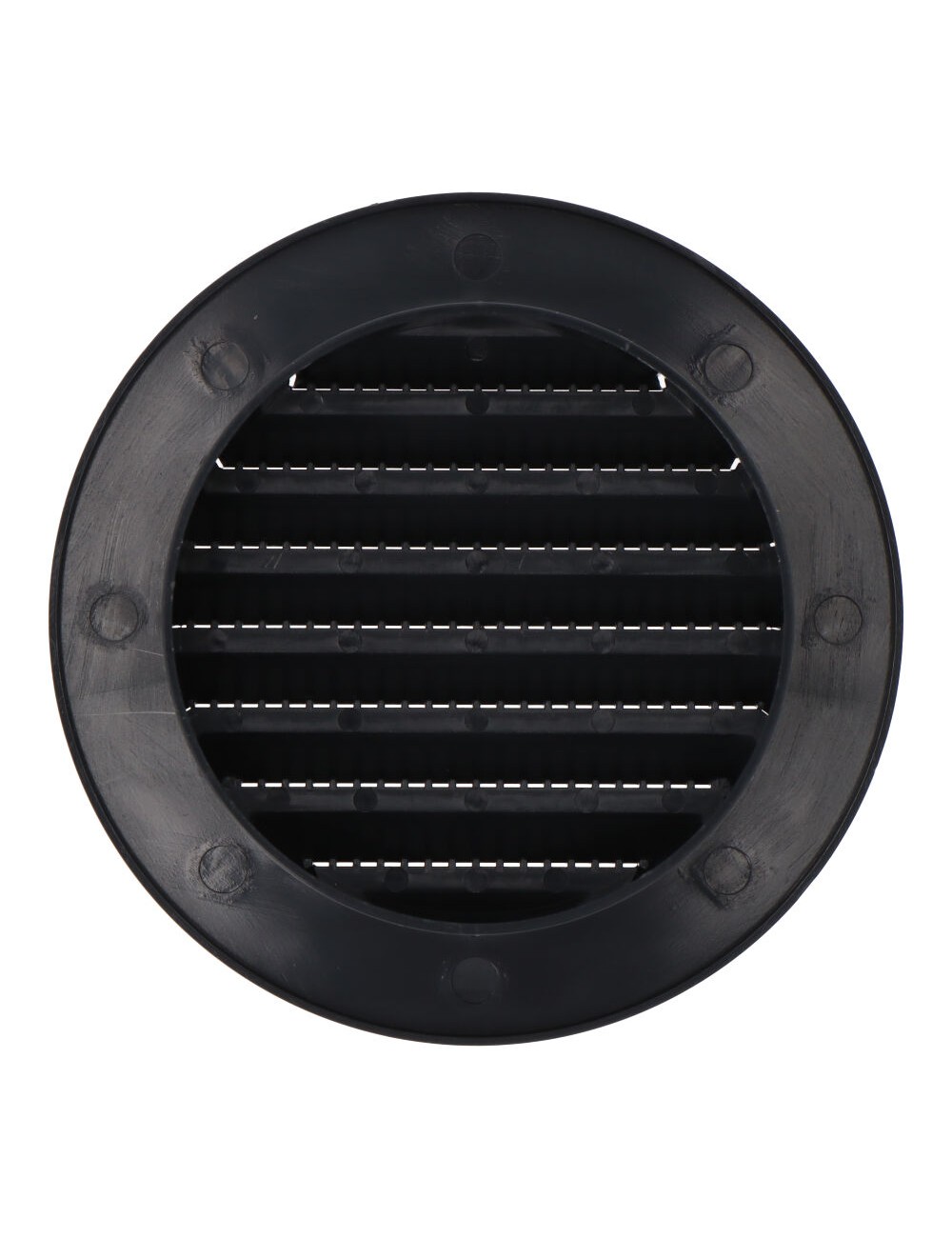 Rejilla ventilación redonda empotrable con mosquitera ø80mm abs gris antracita