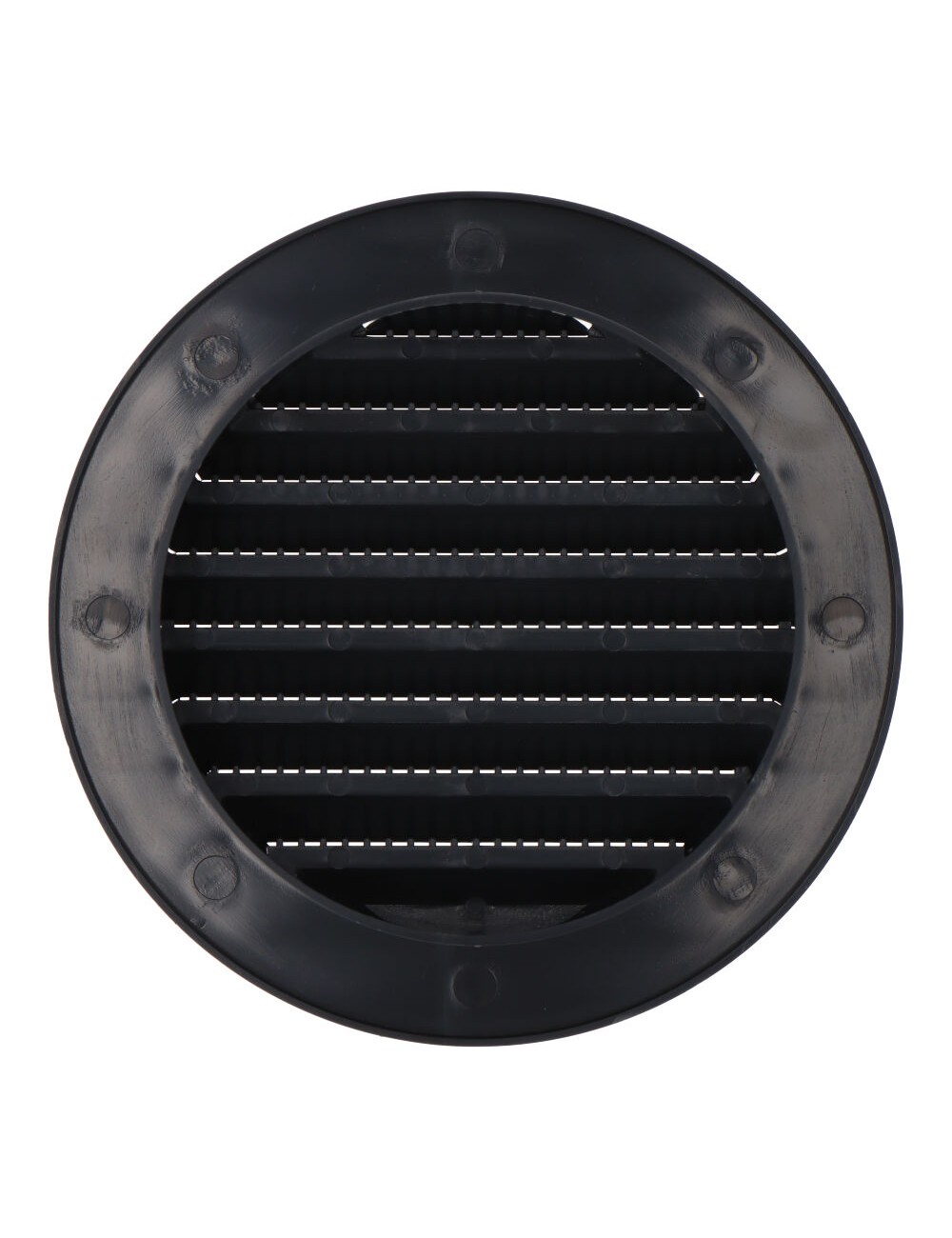 Rejilla ventilación redonda empotrable con mosquitera ø90mm abs gris antracita