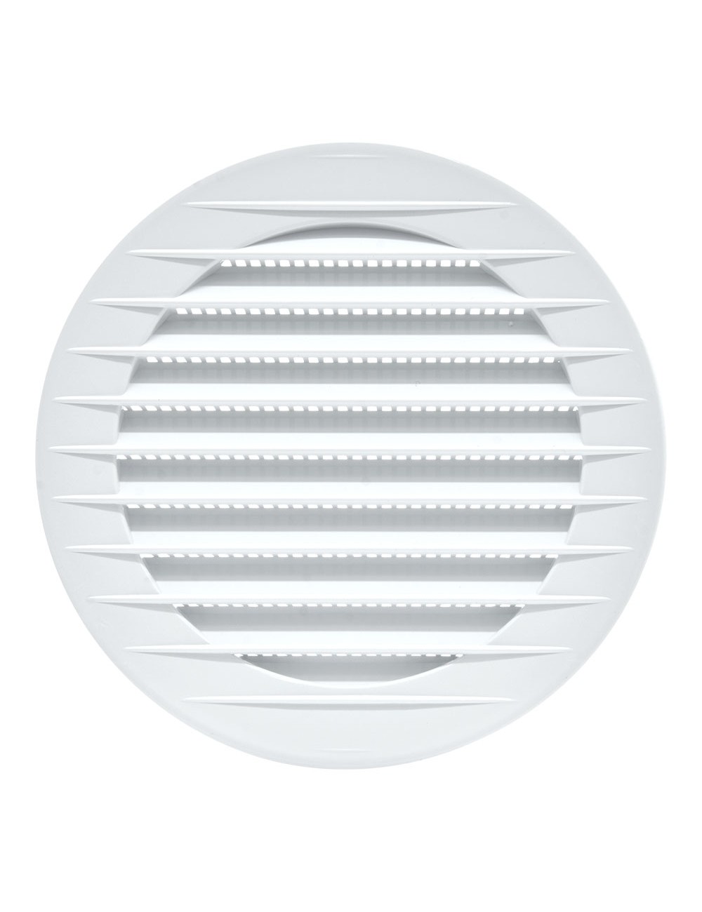 Rejilla ventilación redonda empotrable con mosquitera ø100mm abs blanca