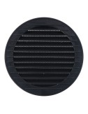 Rejilla ventilación redonda empotrable con mosquitera ø120mm abs gris antracita