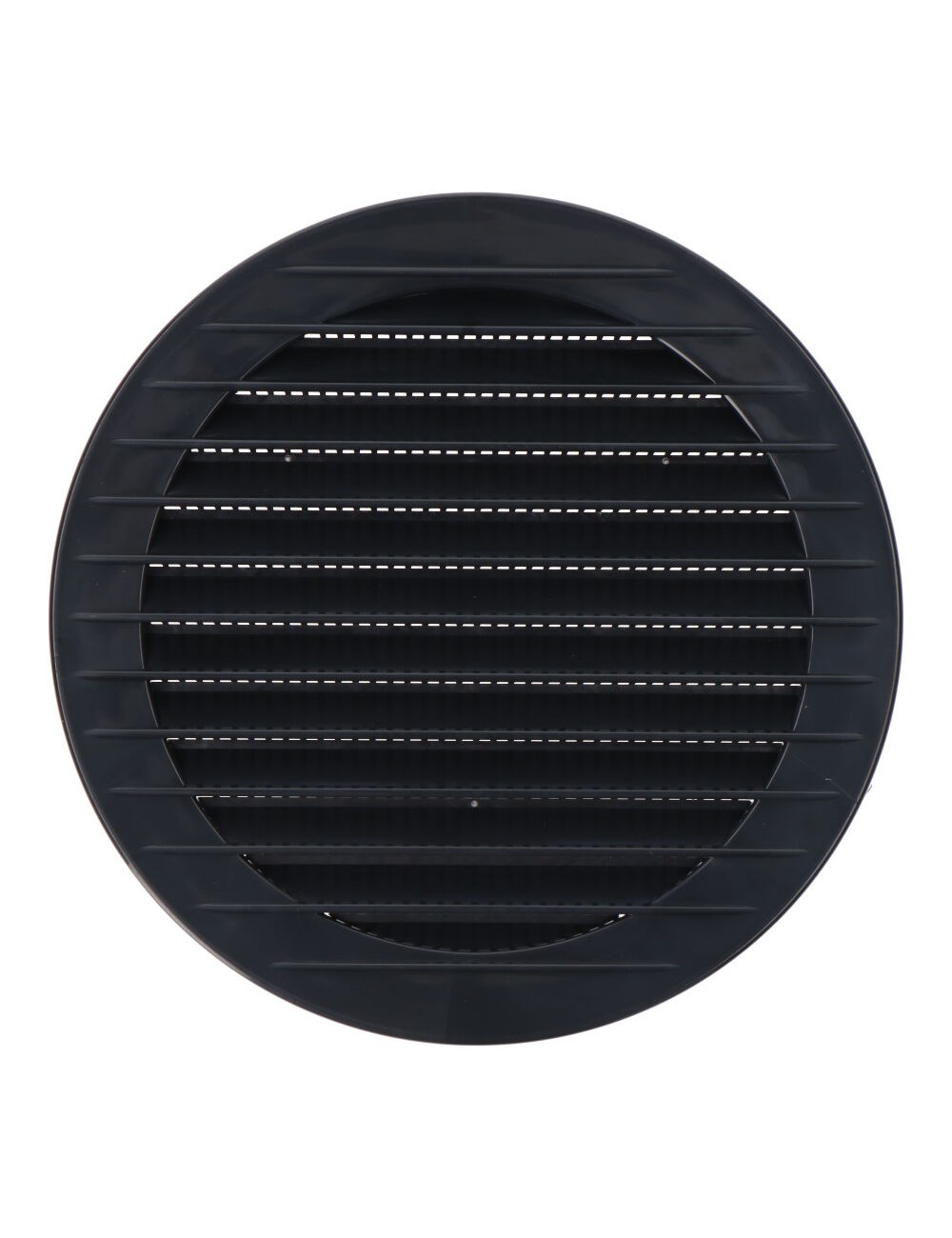 Rejilla ventilación redonda empotrable con mosquitera ø120mm abs gris antracita