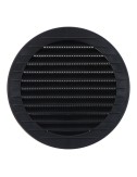 Rejilla ventilación redonda empotrable con mosquitera ø125mm abs gris antracita
