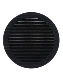 Rejilla ventilación redonda empotrable con mosquitera ø150mm abs gris antracita