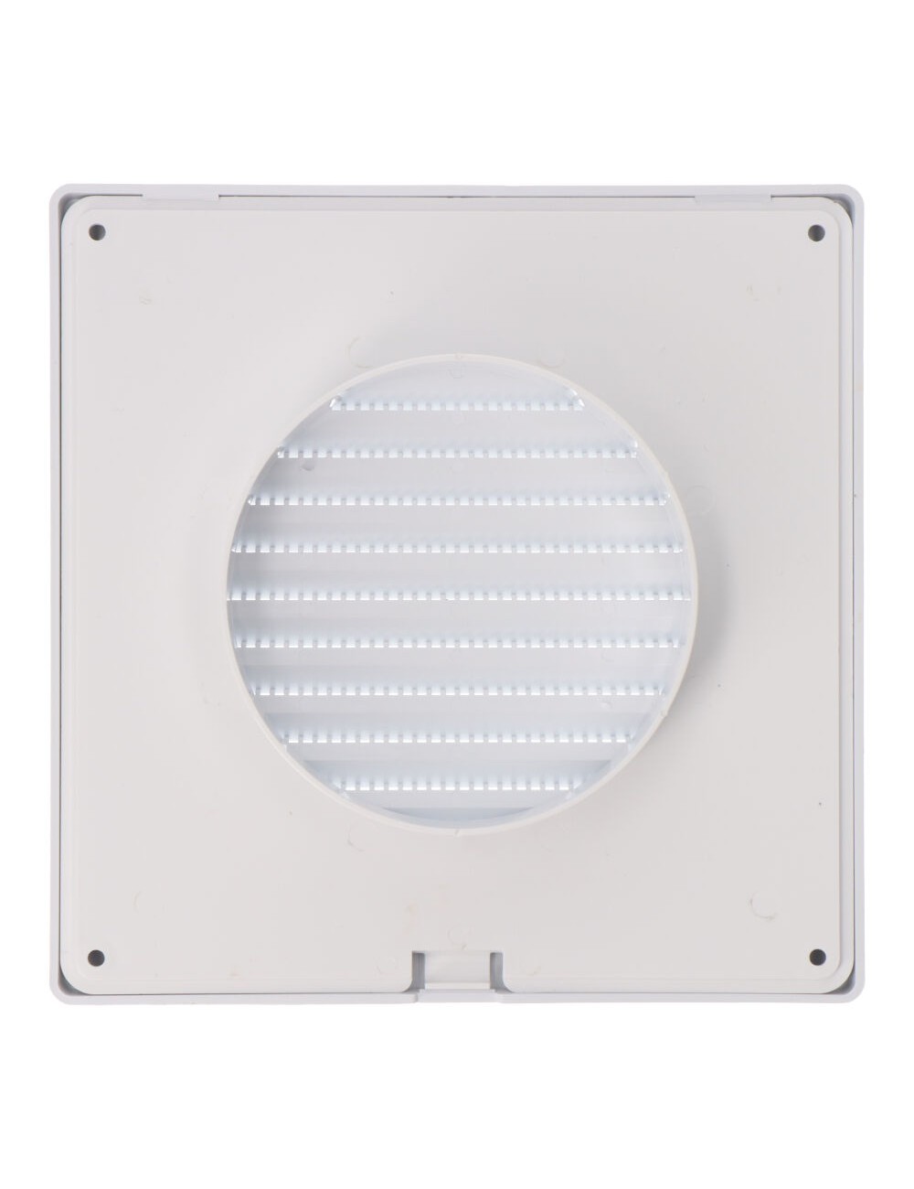 Rejilla ventilación cuadrada empotrable ø 100mm con mosquitera 170x170x10mm abs blanca