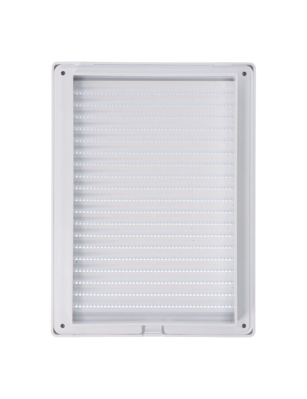 Rejilla ventilacíón rectangular empotrable con mosquitera abs 137x207mm blanco