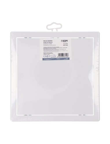 Tapa de registro cuadrada empotrable abs 20x20cm blanca