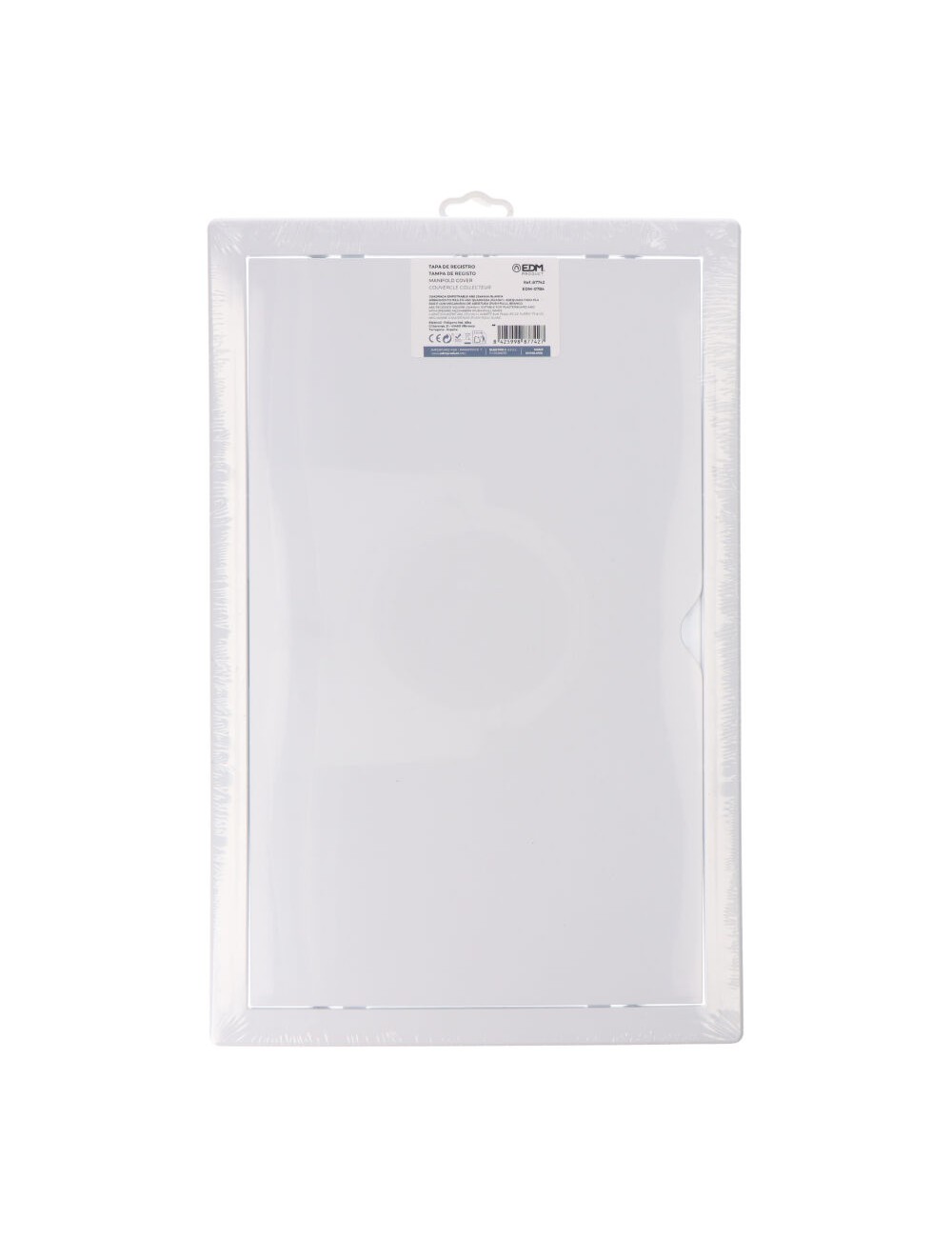 Tapa de registro rectangular empotrable abs 25x40cm blanca